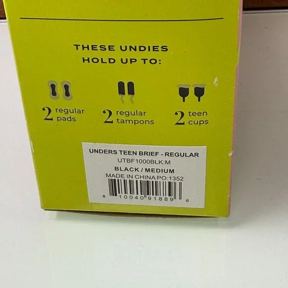 UnderTeen Proof Period Underwear Briefs M Leak Proof Teen Period Panties x3 - Picture 6 of 7